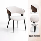 Silla KLOPS Velvet - Blancas 5