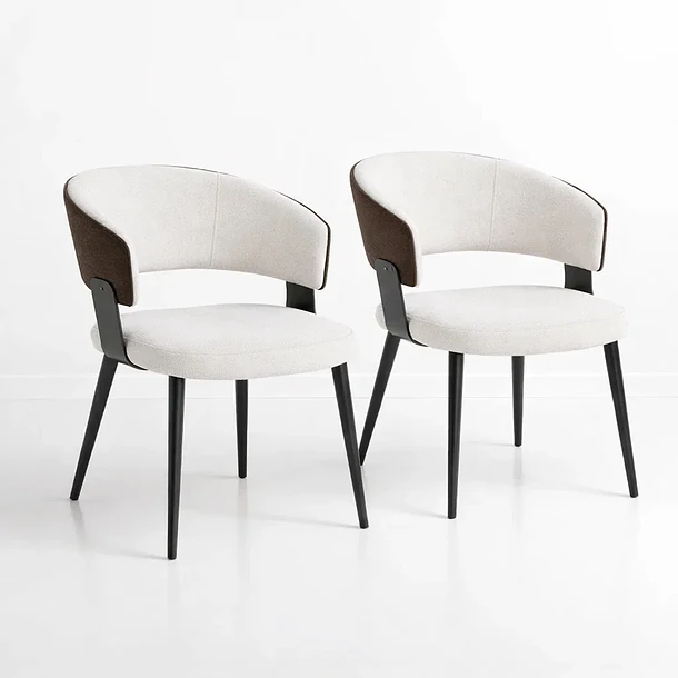 Pack de 2 Sillas KLOPS Velvet - Blanca 1