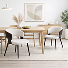 Pack de 2 Sillas KLOPS Velvet - Blanca 2