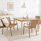 Silla Comedor o Exterior KAMBA Tejido - Color Trigo 3