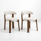 Pack de 2 Sillas Sitiales Hima Respaldo Curvo -  Blanca 1