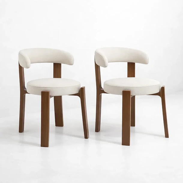 Pack de 2 Sillas Sitiales Hima Respaldo Curvo -  Blanca 1