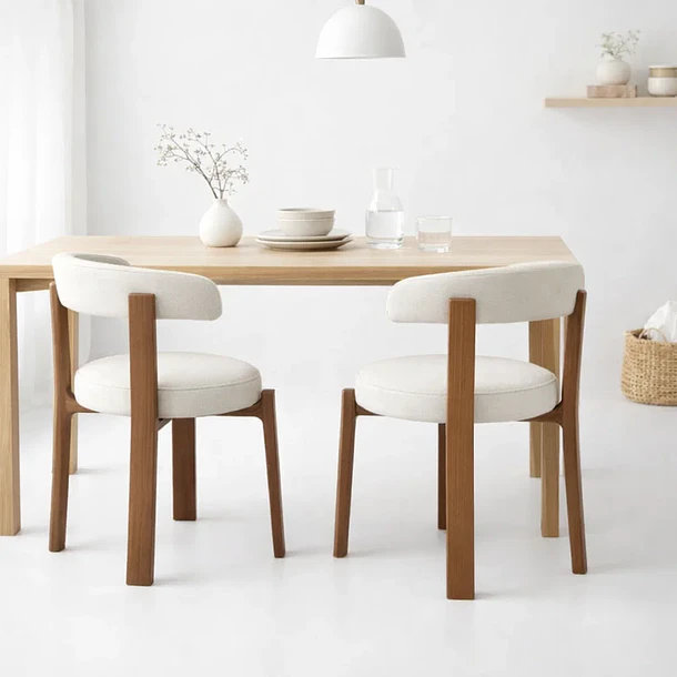 Pack de 2 Sillas Sitiales Hima Respaldo Curvo -  Blanca 3