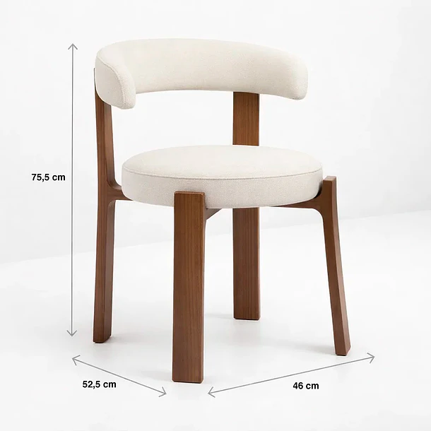 Pack de 2 Sillas Sitiales Hima Respaldo Curvo -  Blanca 4