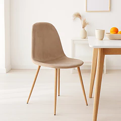 Silla Spoon Velvet - Beige