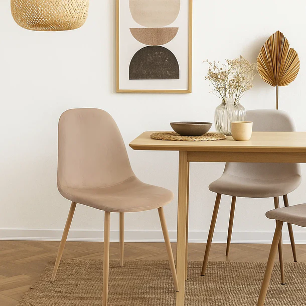 Silla Spoon Velvet - Beige 3