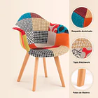Butaca Sitial Patchwork Acolchado Wood - Naranjo 5