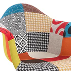 Butaca Sitial Patchwork Acolchado Wood - Naranjo 6