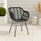 Butaca con Apoyabrazos de Terraza Rattan Grecia Color Negro 2