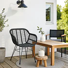 Butaca con Apoyabrazos de Terraza Rattan Grecia Color Negro 3