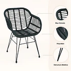 Butaca con Apoyabrazos de Terraza Rattan Grecia Color Negro 5