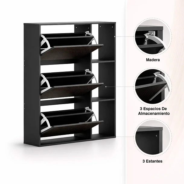 Zapatero Urban Flex - Negro 5