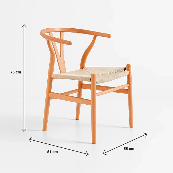 Pack 2 Sillas Wishbone Madera - Natural 4