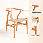 Pack 2 Sillas Wishbone Madera - Natural 5