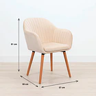 Pack de 2 Butacas Sitiales Poltronas Diamante Terciopelo - Beige 4