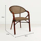 Pack de 4 Sillas Bistro Parisina Textileno con reposabrazos - Beige 4