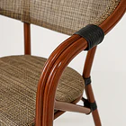 Pack de 4 Sillas Bistro Parisina Textileno con reposabrazos - Beige 6