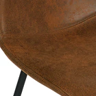 Silla Spoon Ecocuero vintage café oscuro 6