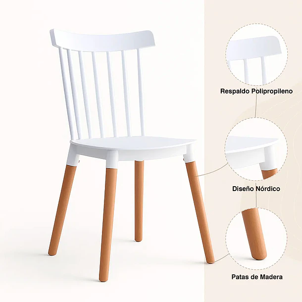 Silla Windsor - Blanca 5