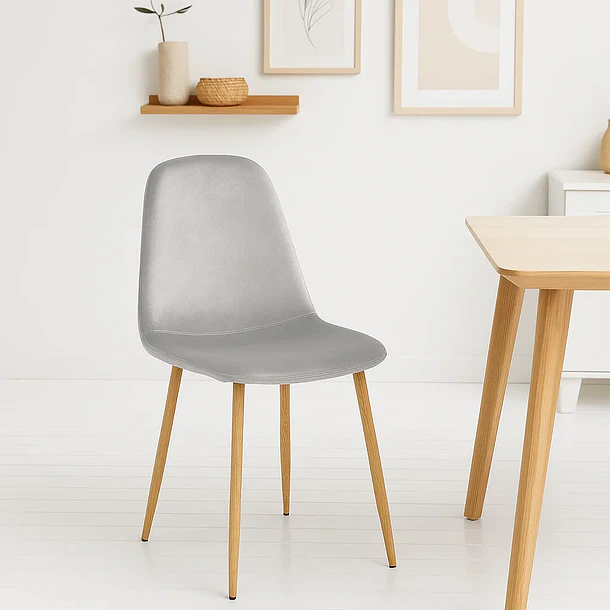 Silla Spoon Velvet - Gris 2