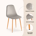 Silla Spoon Velvet - Gris 5