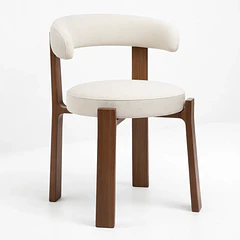 Silla Sitial Hima Respaldo Curvo -  Blanca
