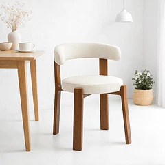 Silla Sitial Hima Respaldo Curvo -  Blanca
