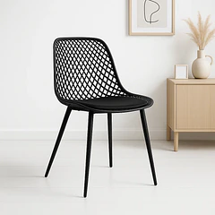 Silla Europa Acolchada - Negra