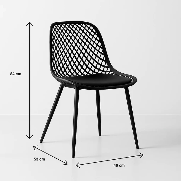 Silla Europa Acolchada - Negra 4