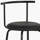 Pack de 2 Taburetes Altos Oslo Metal y Cuero Sintético - Negro 6