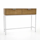 Arrimo SKLOP 100x74 de Patas Blancas Industrial - Cafe 1