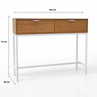 Arrimo SKLOP 100x74 de Patas Blancas Industrial - Cafe 4