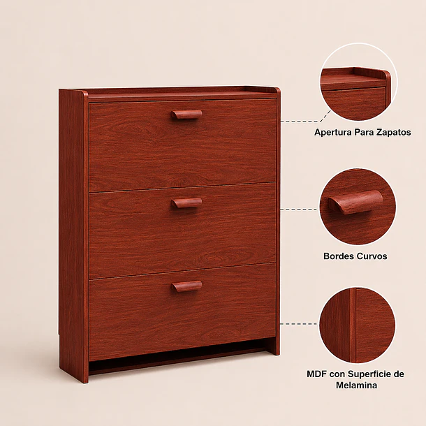 Zapatero wood 3 niveles 5