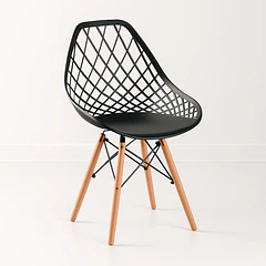 Silla Eames Enrejada Mesh - Negra