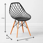Silla Eames Enrejada Mesh - Negra 4