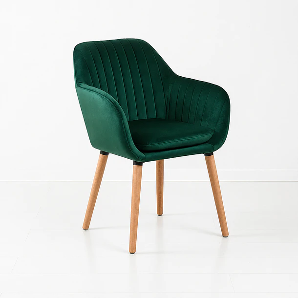 Butaca Sitial Poltrona Diamante Terciopelo Acolchado - Verde 1
