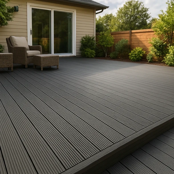 Pack de 5 Deck exterior WPC Color Gris Oscuro 2
