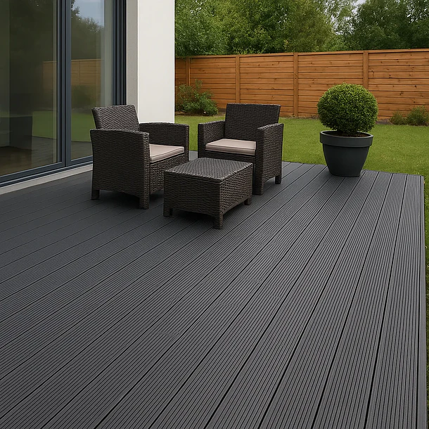Pack de 5 Deck exterior WPC Color Gris Oscuro 3