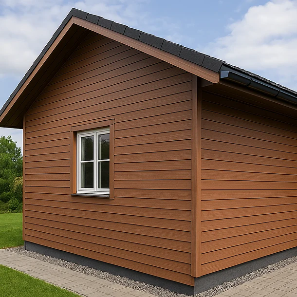 Pack de 5 Revestimientos Siding WPC exterior Color Madera Clara 3