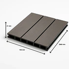Pack de 5 Revestimientos Siding WPC exterior Color Madera Oscura 4