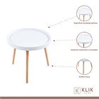 Mesa Lateral Pequeña Redonda Eames - Blanca 5