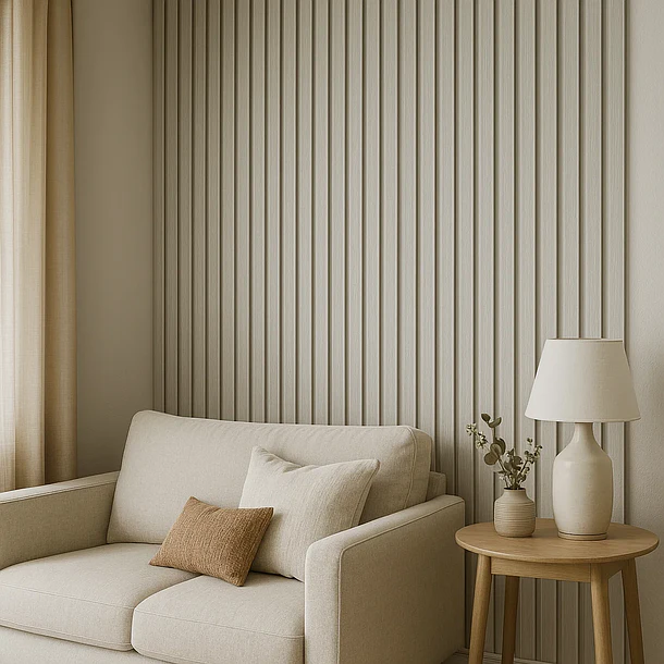 Pack de 16 Revestimientos Siding WPC interior color Blanco 3