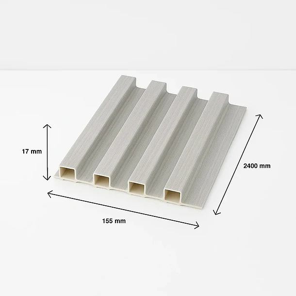 Pack de 16 Revestimientos Siding WPC interior color Blanco 4