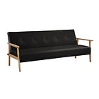 Futón Sofá Cama 3 cuerpos Amelia - Ecocuero Negro 1