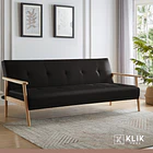 Futón Sofá Cama 3 cuerpos Amelia - Ecocuero Negro 4
