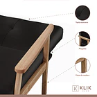 Futón Sofá Cama 3 cuerpos Amelia - Ecocuero Negro 5