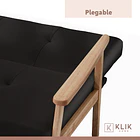 Futón Sofá Cama 3 cuerpos Amelia - Ecocuero Negro 8