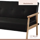 Futón Sofá Cama 3 cuerpos Amelia - Ecocuero Negro 9