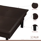 Futón Sofá Cama 2 cuerpos Simply - Ecocuero Café 4