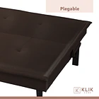 Futón Sofá Cama 2 cuerpos Simply - Ecocuero Café 7